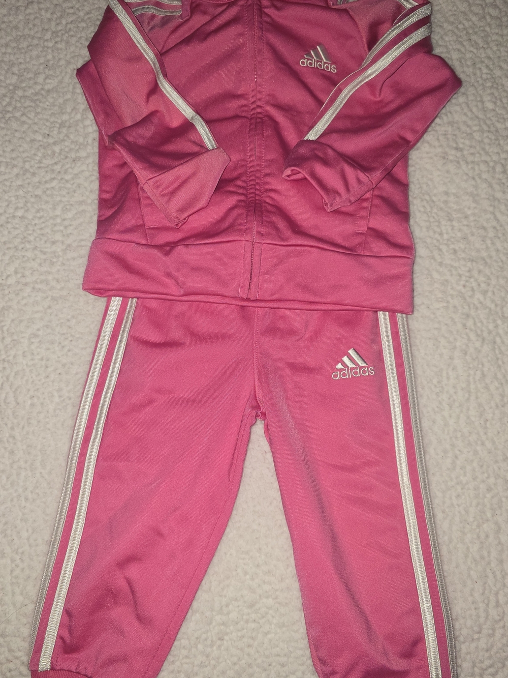 Adidas Pink Girls' Track Jacket and Pants Set